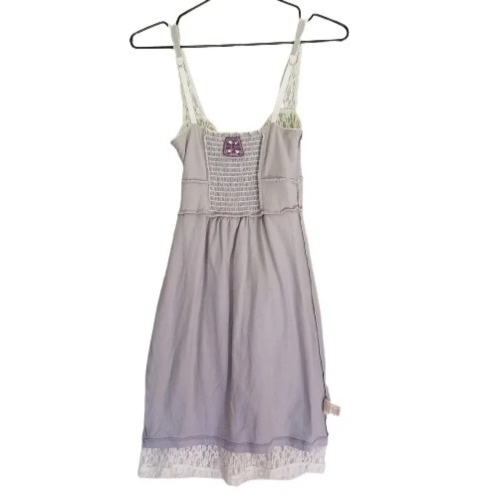 Free People Ivory Lace Lined Fairycore Mini Dress XS Coquette Balletcore Western